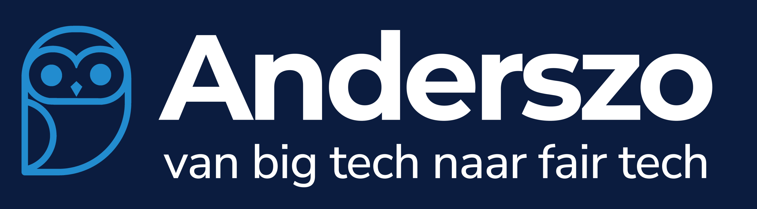 Anderszo logo wit op blauw