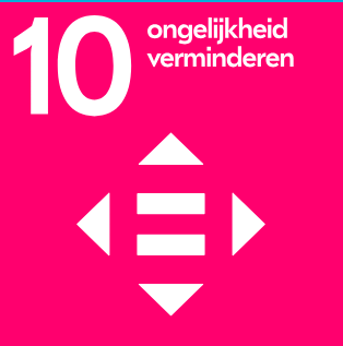 Icoon van SDG doelstelling 10